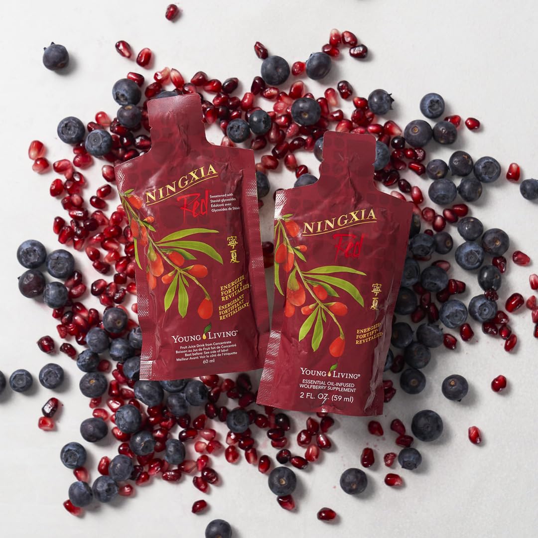 Young Living Ningxia Red 56 g em Pacotes de 5 Unidades